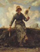 jean-francois millet The Spinner,Goat-Girl from the Auvergne (san20) china oil painting artist